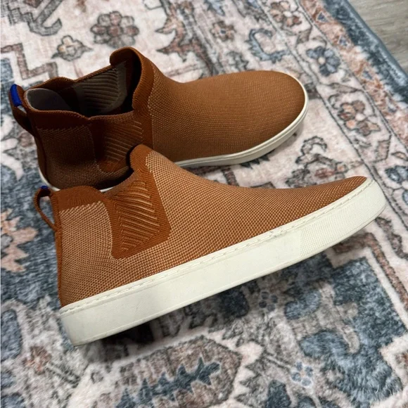 Rothy’s tan brown high top slide in washable sneaker - Picture 1 of 7